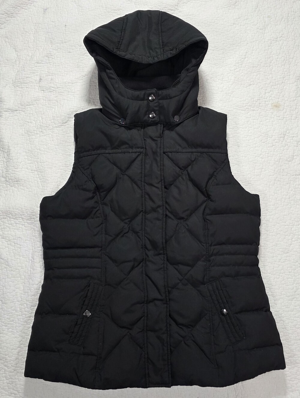 Ricki's Black Quilted Hooded Down Puffer Vest
